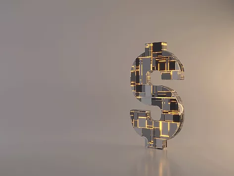 3d dollar sign