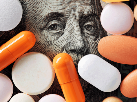 Drug prices pills cash