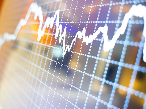 Financial line graph