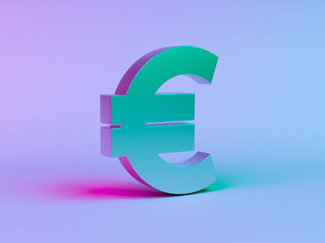 Tinted Euro symbol