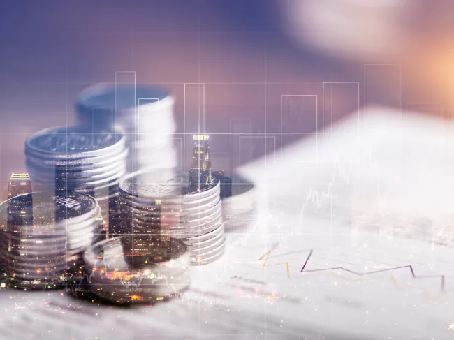 Coins and financial paperwork