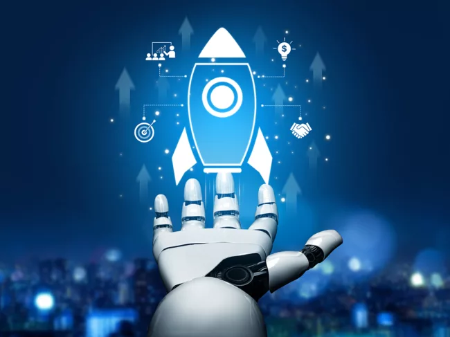 AI startup art concept