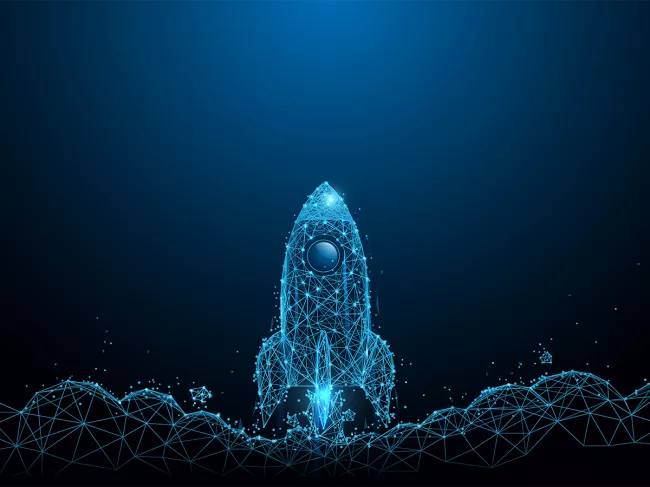 Rocket launch illustration