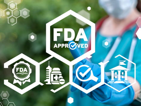 FDA approved icons and medical professional