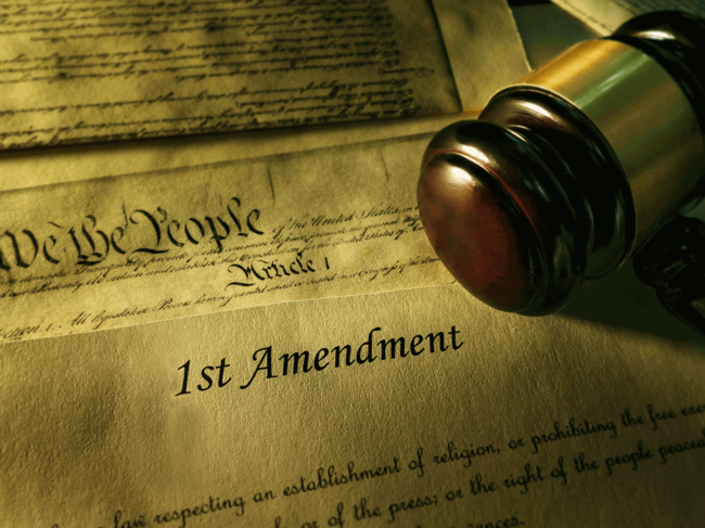 Gavel and First Amendment 
