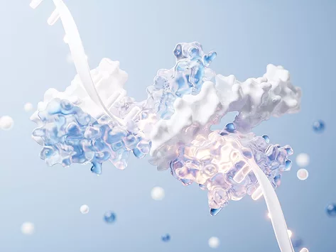 3d illustration of rna and proteins