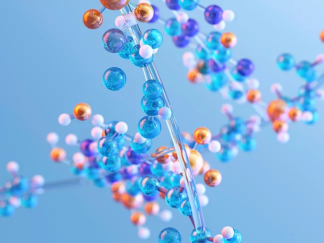 Multicolor peptide illustration