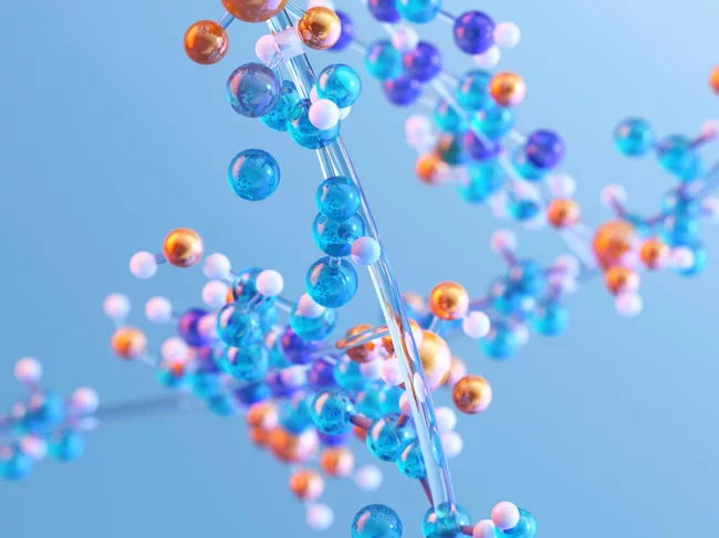 Multicolor peptide illustration