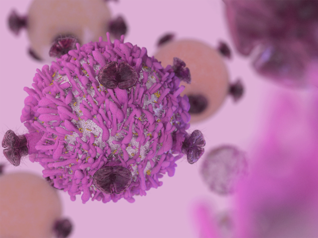 Cancer immunotherapy illustration