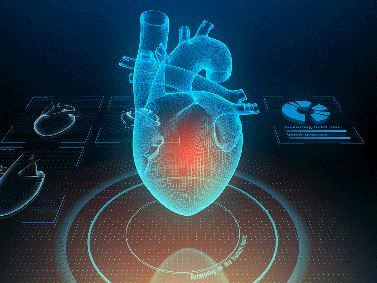 Digital heart illustration