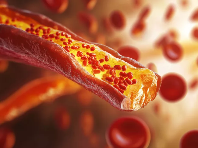 Triglycerides in blood vessel