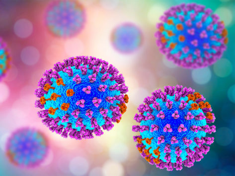 Influenza virus 3d illustration