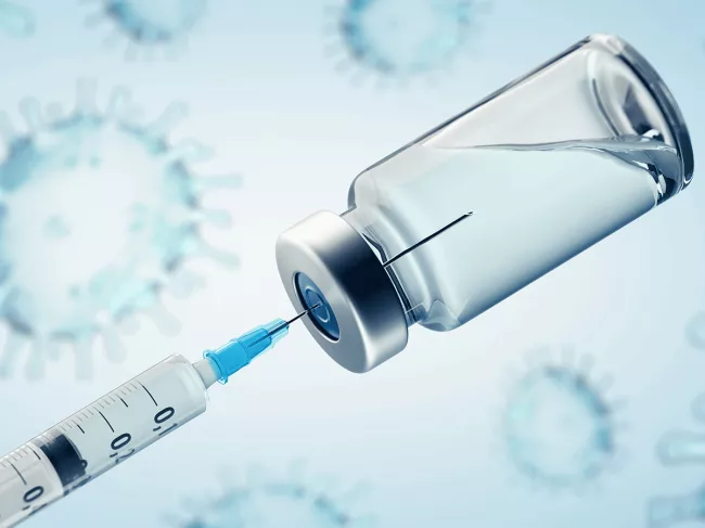 Virus and vaccine illustration