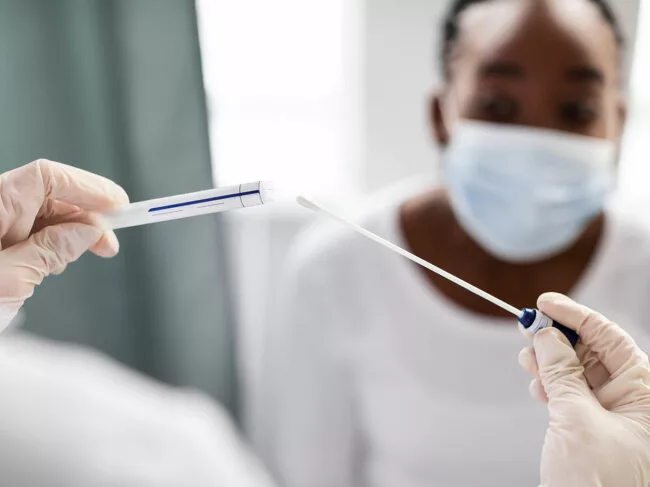 Swab sample and patient