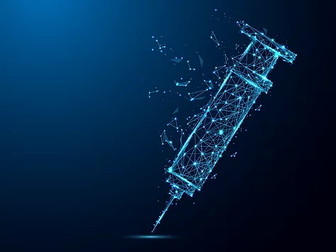 Illustration of digital syringe