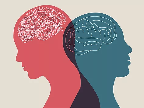 Mental illness art concept