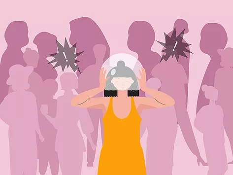 Social anxiety illustration