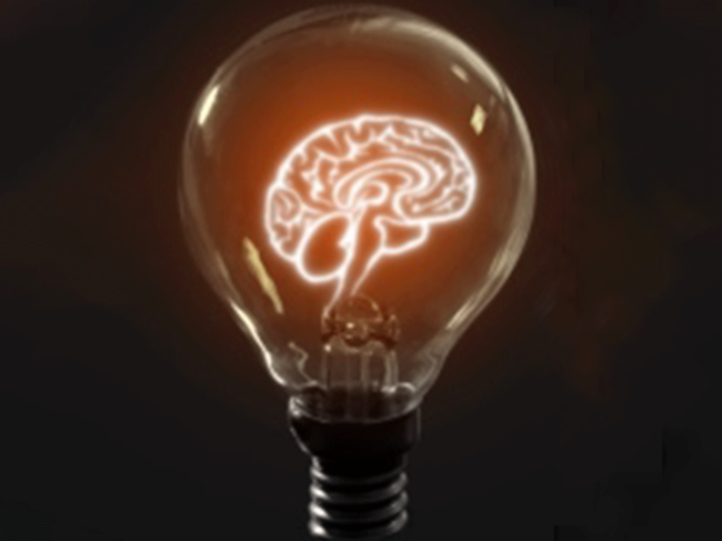 Brain as light bulb filament