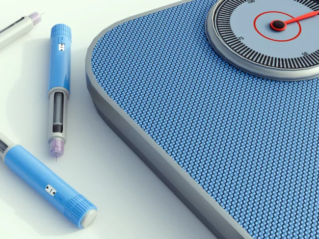 Bathroom scale and injector pens