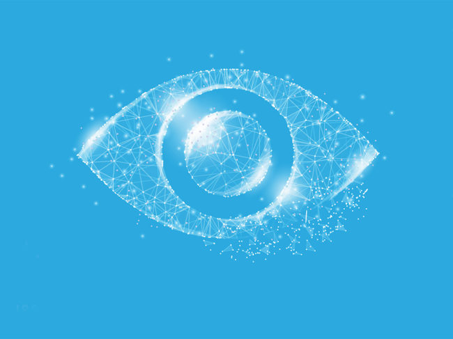 Eye wireframe illustration
