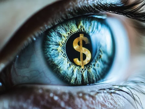 Ocular dollar money eye