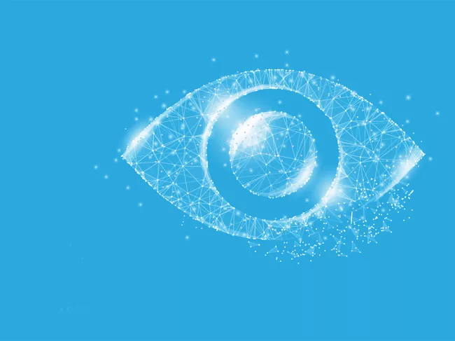Eye wireframe illustration