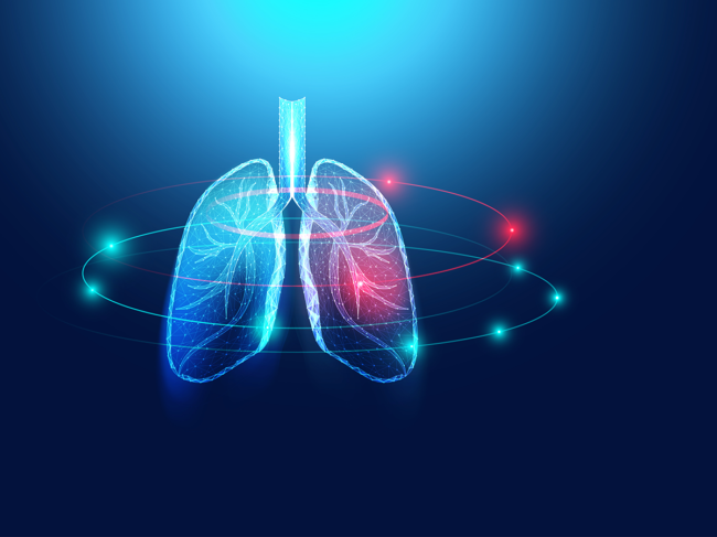 Digital lungs illustration