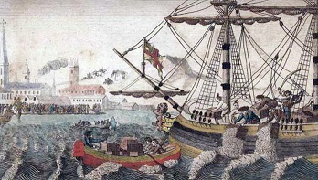 The spirit of 1773; tea overboard, device overseas